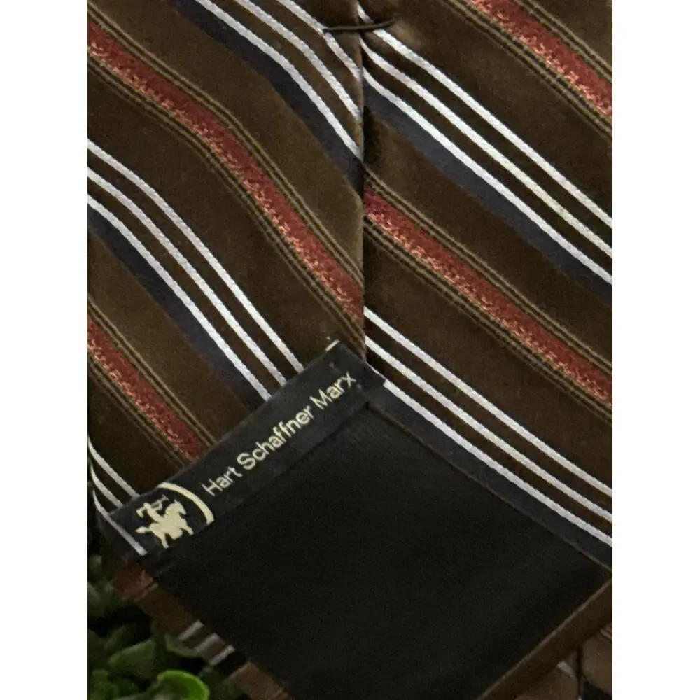 Hart Schaffner Marx 60.5in Silk Necktie, Made in USA, Vintage,